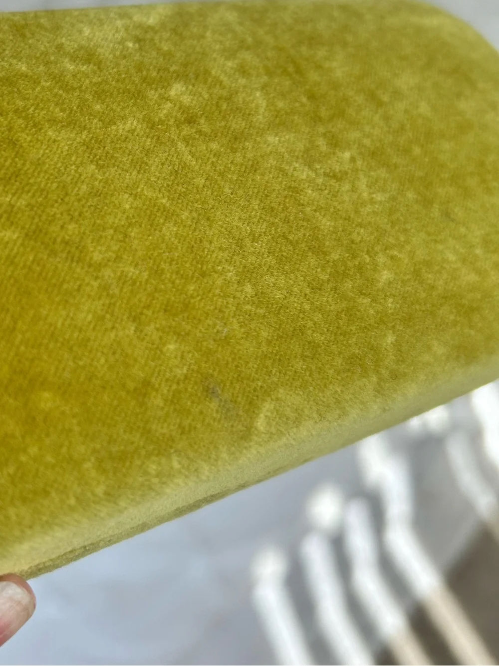 Gucci Yellow Velvet Eyewear Case with Blue Interior